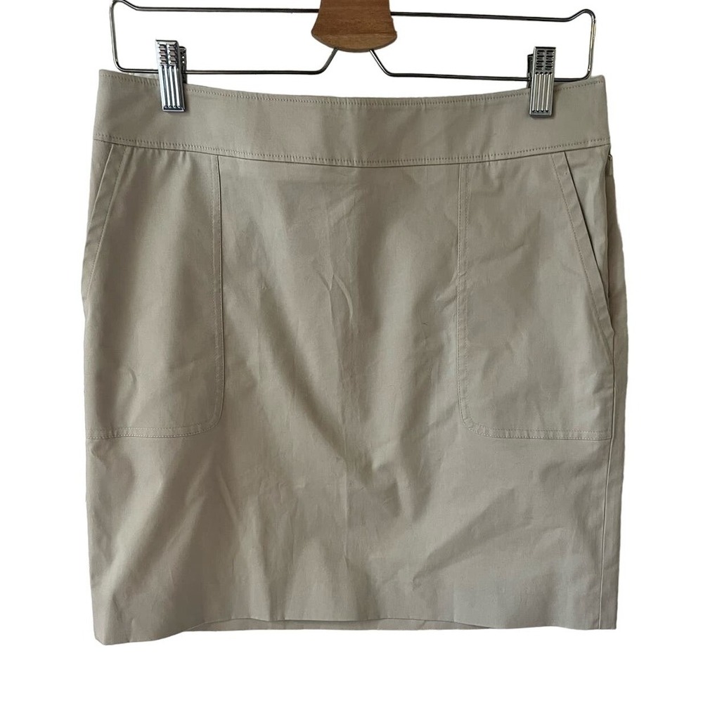 Brooks Brothers St Andrews Links Tan Cotton Blend Skirt - Size 4